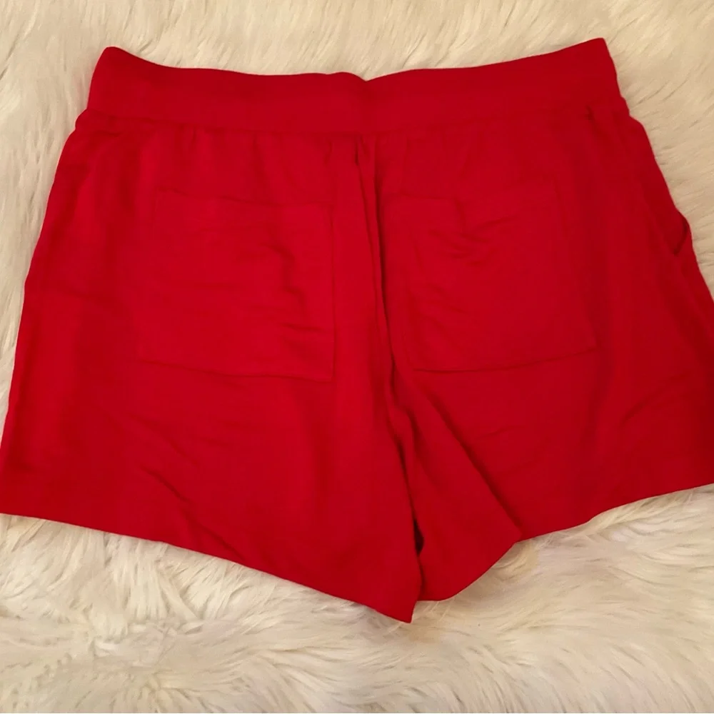 Lou & Grey Signaturesoft Drawstring Shorts - NWT - Medium - Tango Red